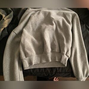 Grey crew neck sweater